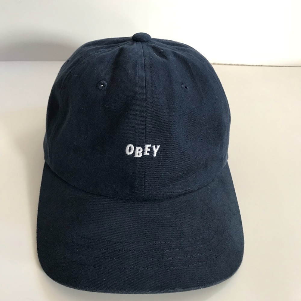 Obey Jumble Bar Navy Dad Hat